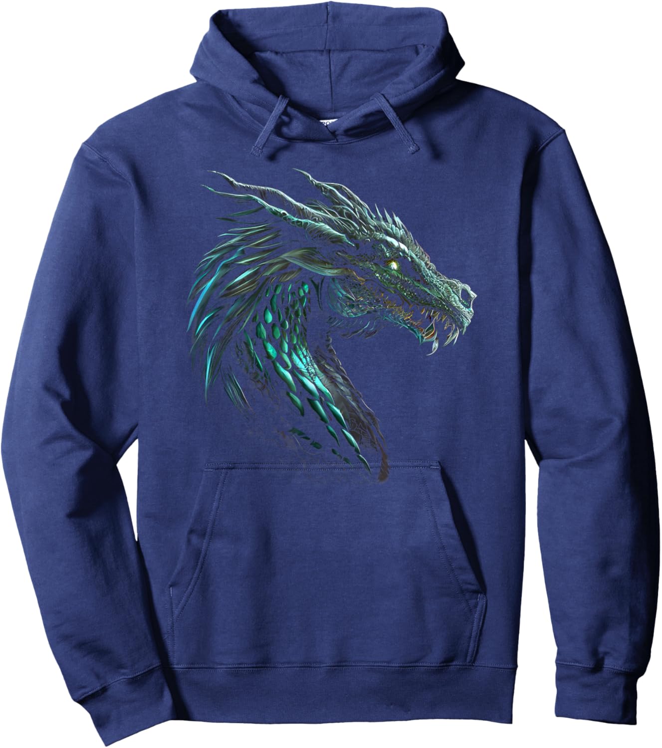 Cool Green Emerald Dragon Hoodie - Hoodie | Navy