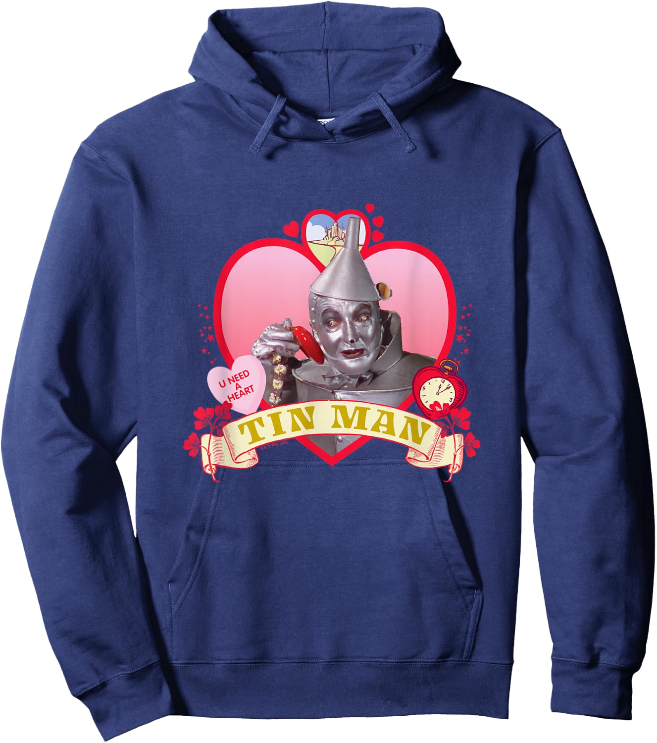 The Wizard of Oz - Heart Tin Man Hoodie - Hoodie | Navy