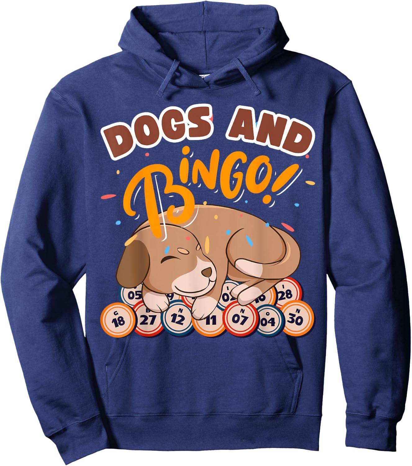 Bingo and Dog - Bingo Player Gambling - Bingo Women Hoodie - Hoodie | Navy
