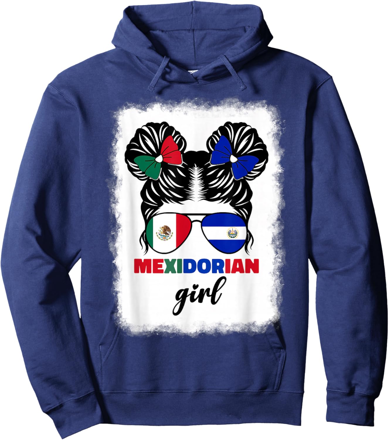 Half Mexican and Salvadorian Mexico El Salvador Baby Kids Hoodie - Hoodie | Navy