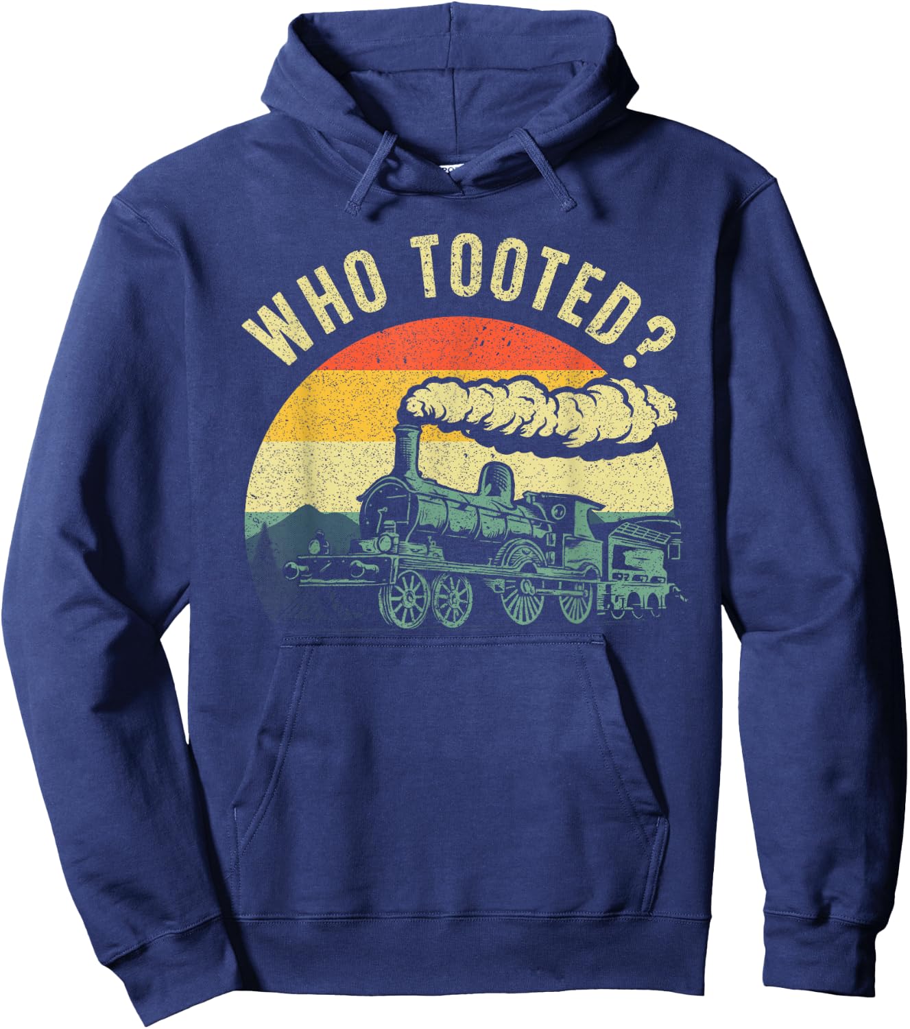 Cute Train Art Women Train Collector Railroad Lover Hoodie - Hoodie | Navy