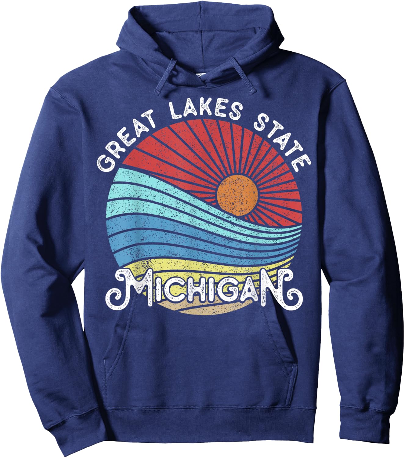Great Lakes State Michigan Yooper Michiganian Vacation Hoodie - Hoodie | Navy