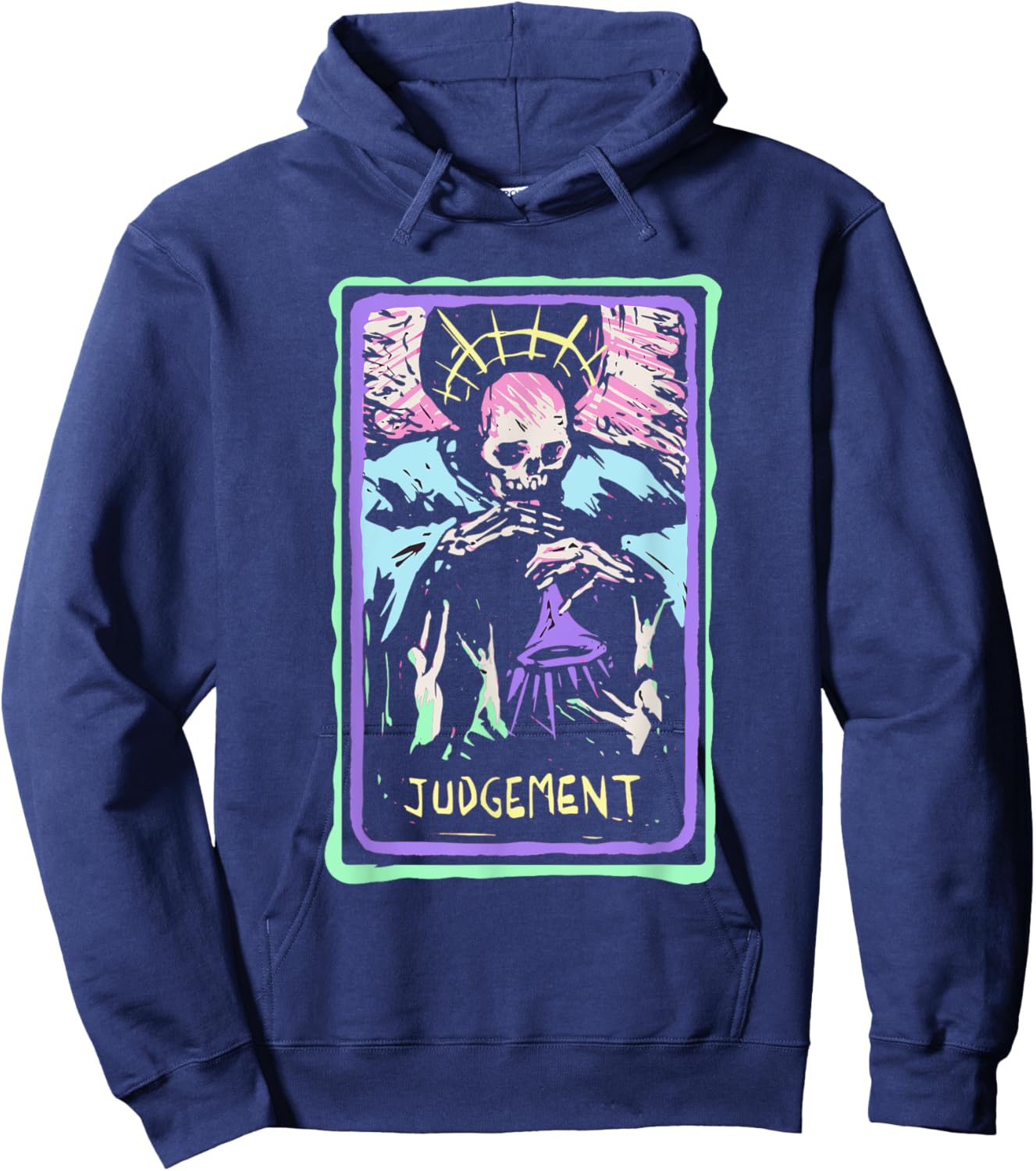 Judgement Tarot Card Witchcraft Occult Pastel Goth Skeleton Hoodie - Hoodie | Navy
