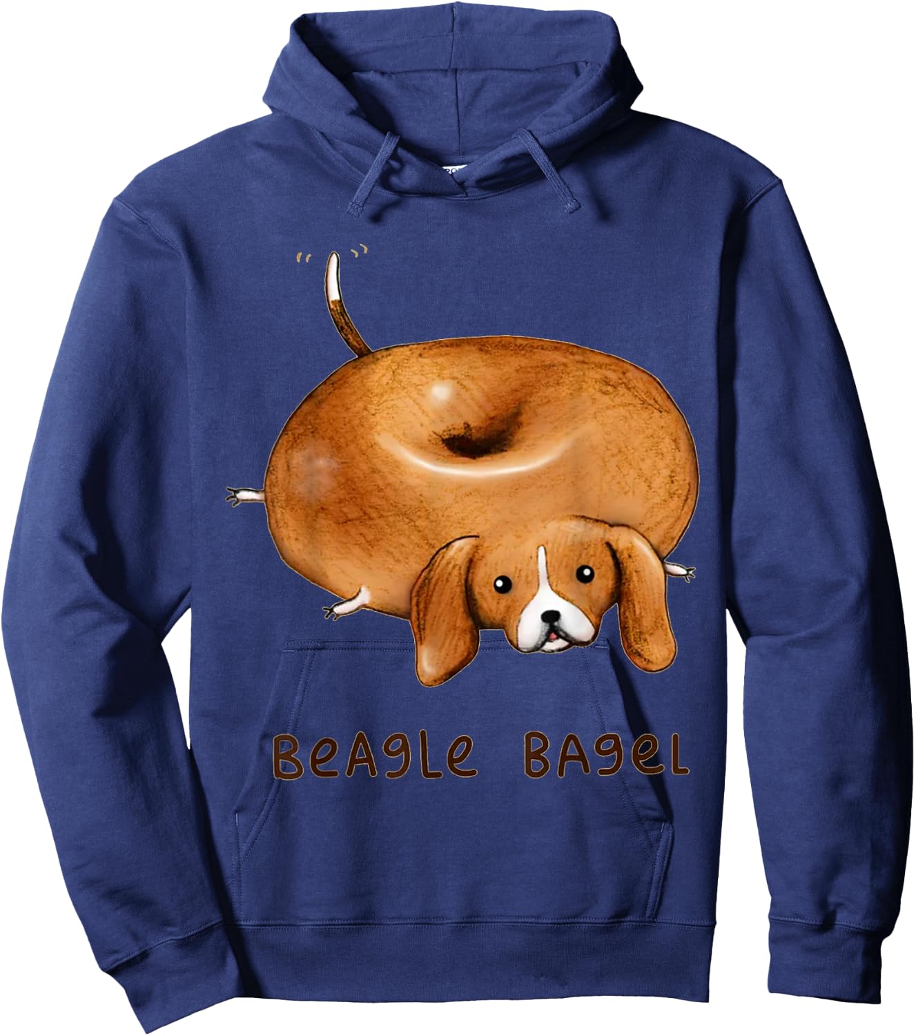 Beagle Bagel - Funny Cute Dog Women Kids Hoodie - Hoodie | Navy