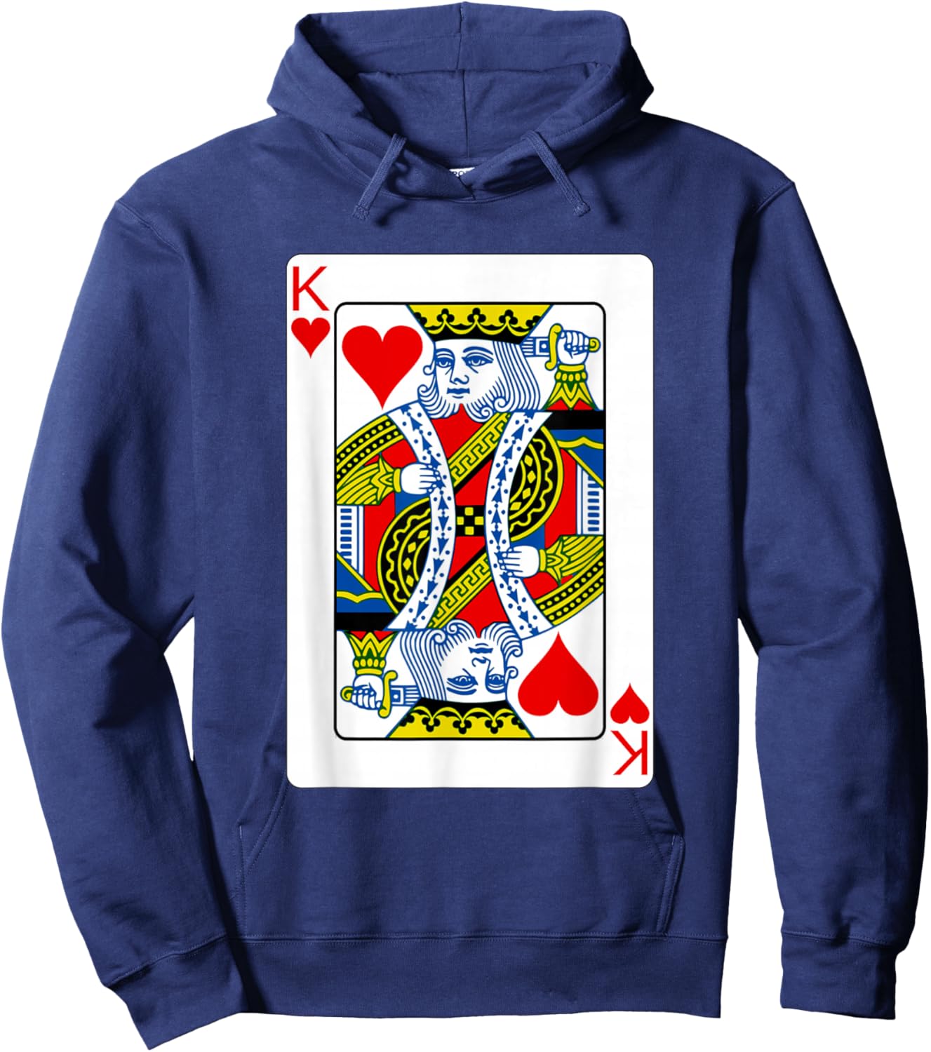 King Of Hearts Playing Card Valentine Costume Hoodie - Hoodie | Navy