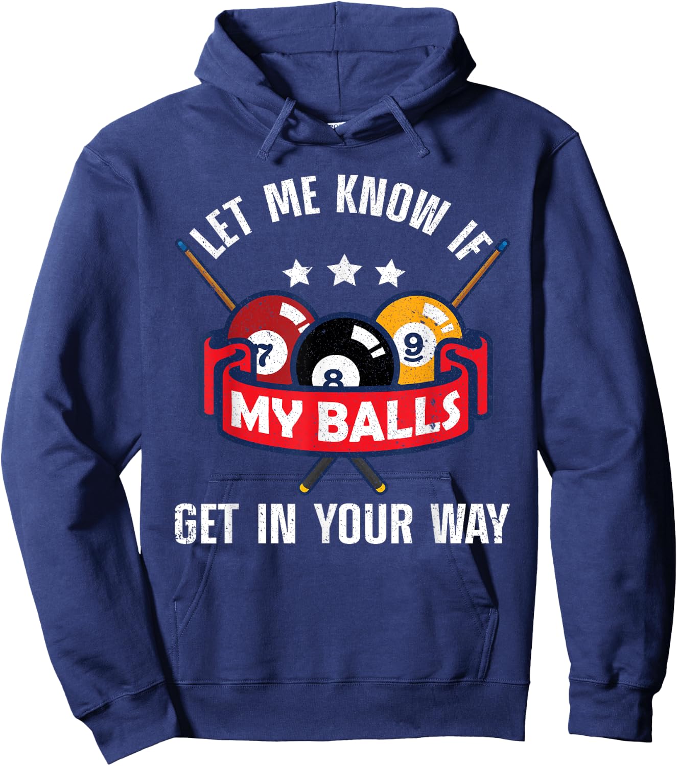 Funny Billiards Design Pool Player Men Women Billiard Lovers Hoodie - Hoodie | Navy