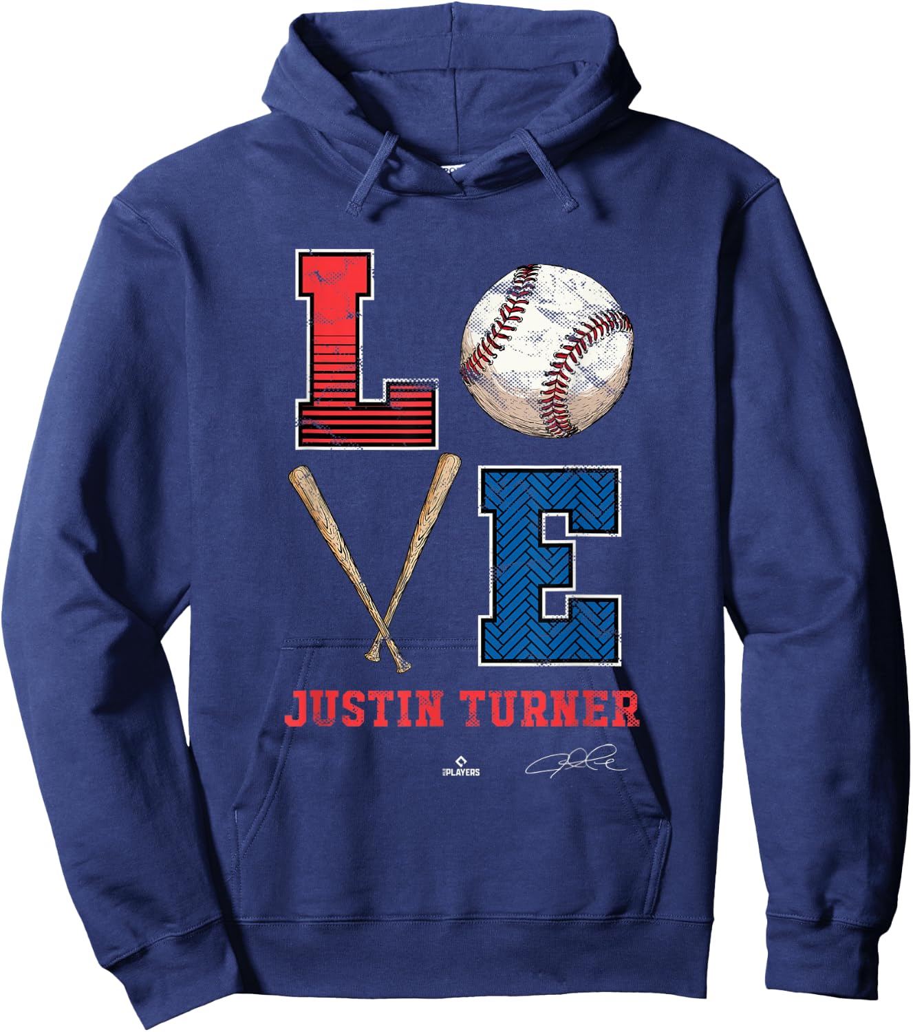 Love Justin Turner Justin Turner Los Angeles MLBPA Hoodie - Hoodie | Navy