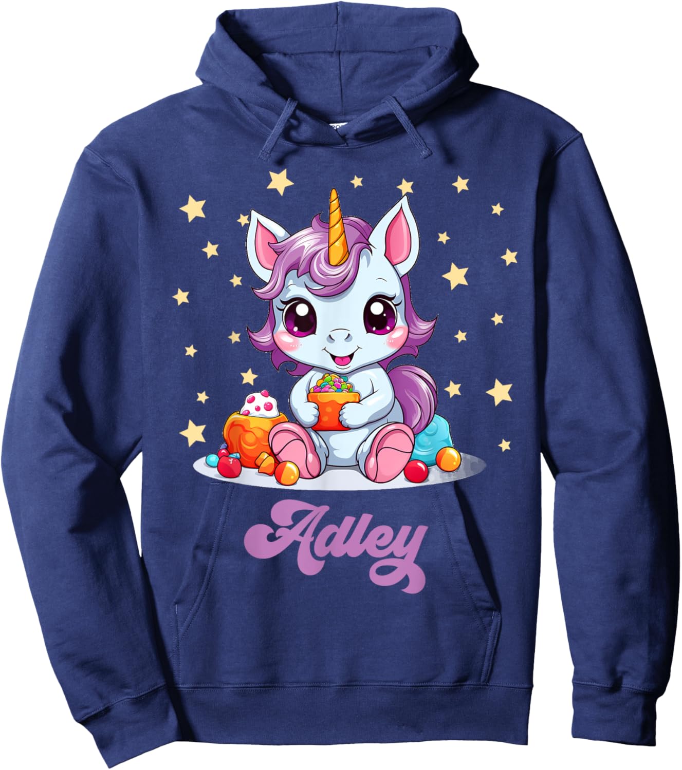 Adley Merch Unicorn Design Hoodie - Hoodie | Navy