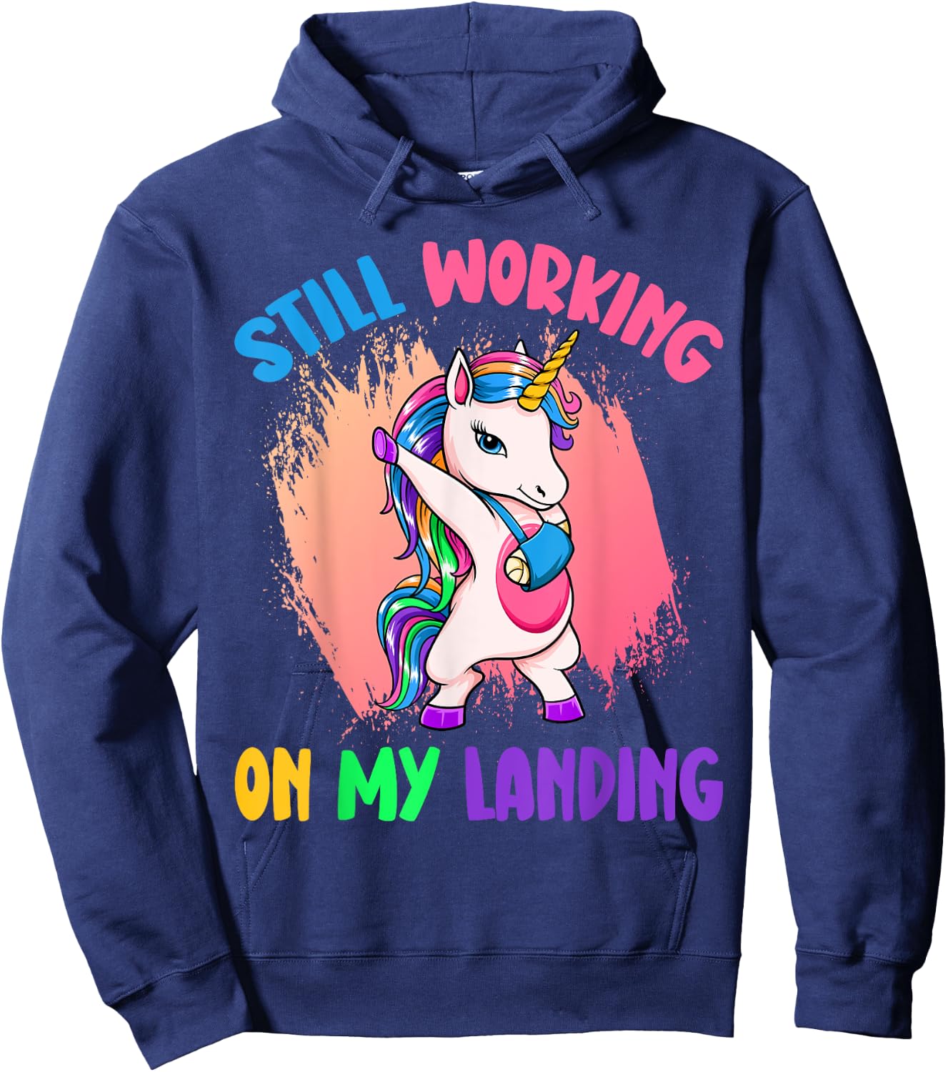 Still working on my landing Unicorn Mystical Unicorns Hoodie - Hoodie | Navy