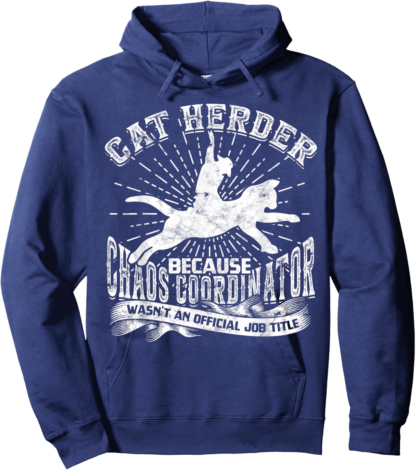 Cat Herding Champion Professional Cat Herder Men Women Hoodie - Hoodie | Navy