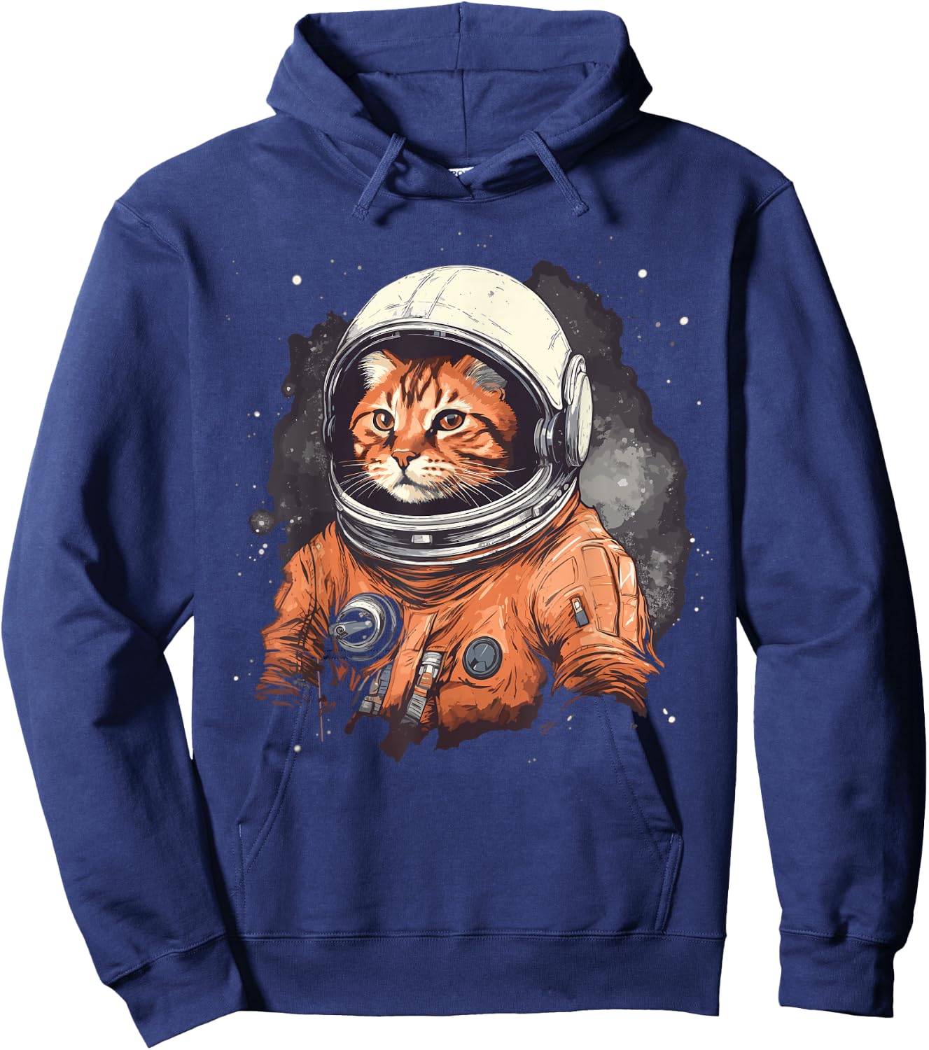 Red Cat In Astronaut Suit In Space Astronaut Cats Men Women Girls Kids Hoodie - Hoodie | Navy