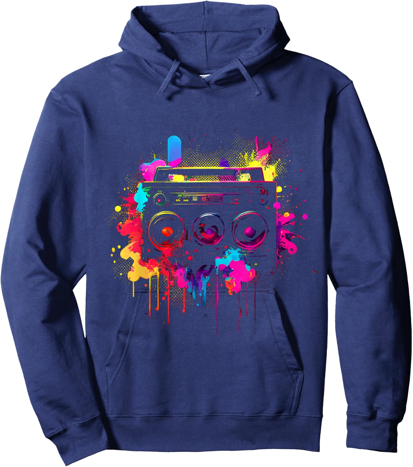 Cassette 90s Outfit Retro Vintage 80s Party Hoodie - Hoodie | Navy