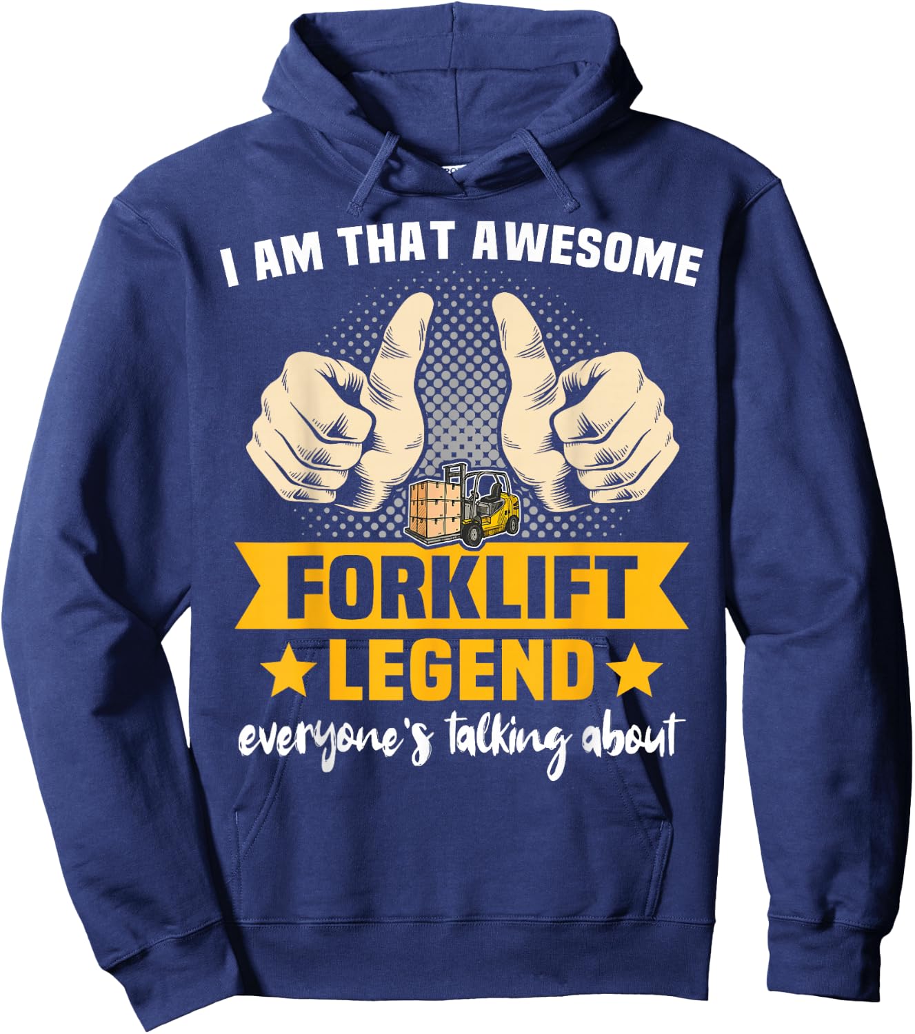 Fork Lift Truck Forklifter Forklift Operator Hoodie - Hoodie | Navy