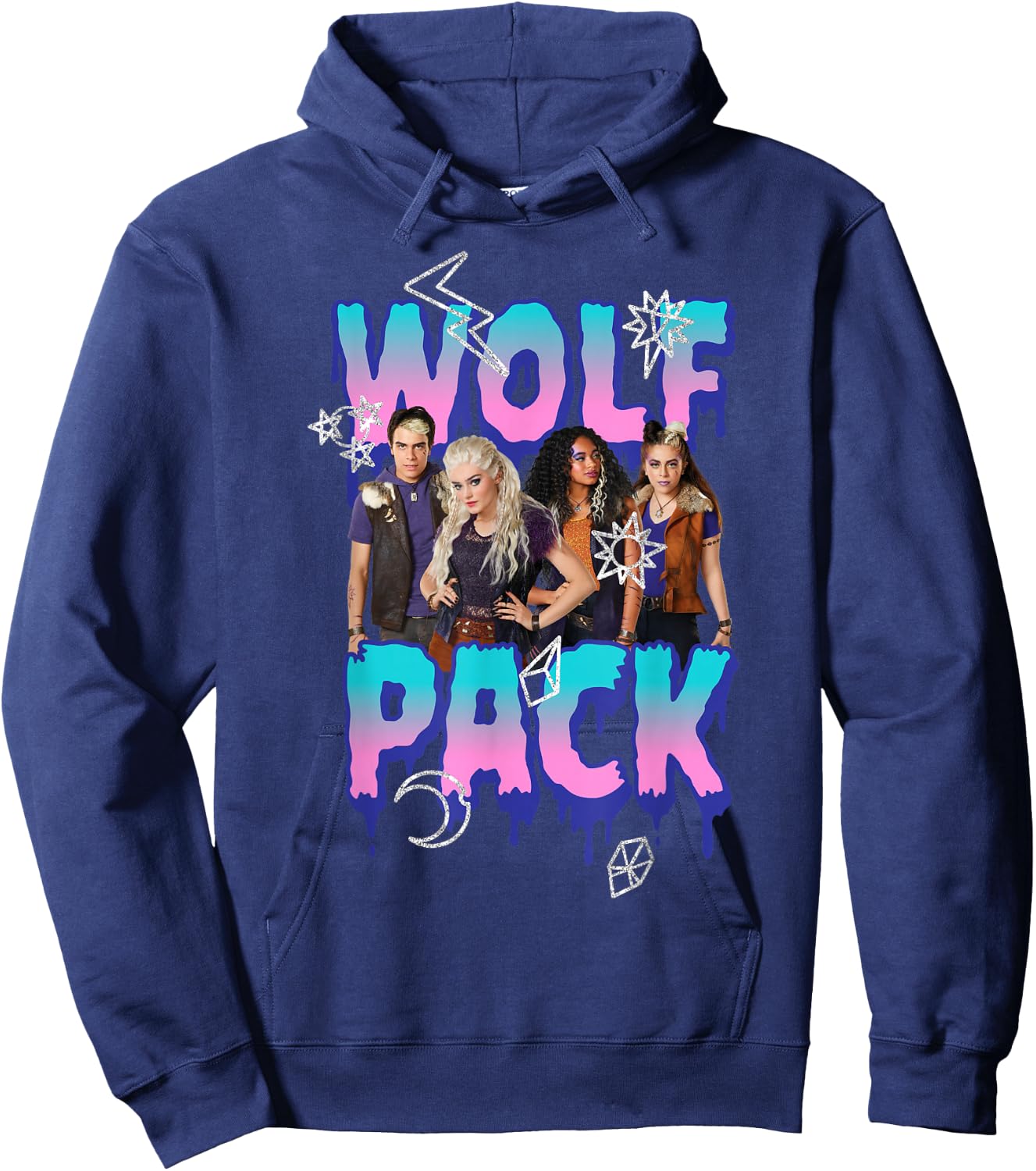 Disney Zombies Group Shot Wolf Pack Doodles Hoodie - Hoodie | Navy