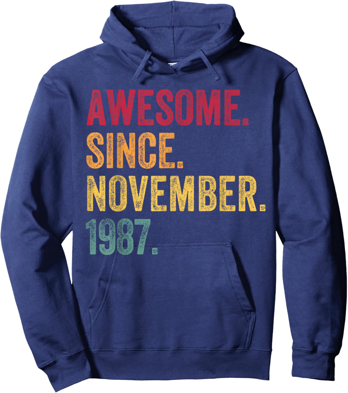Awesome Since November 1987 38th Birthday Gift 38 Years Old Hoodie - Hoodie | Navy