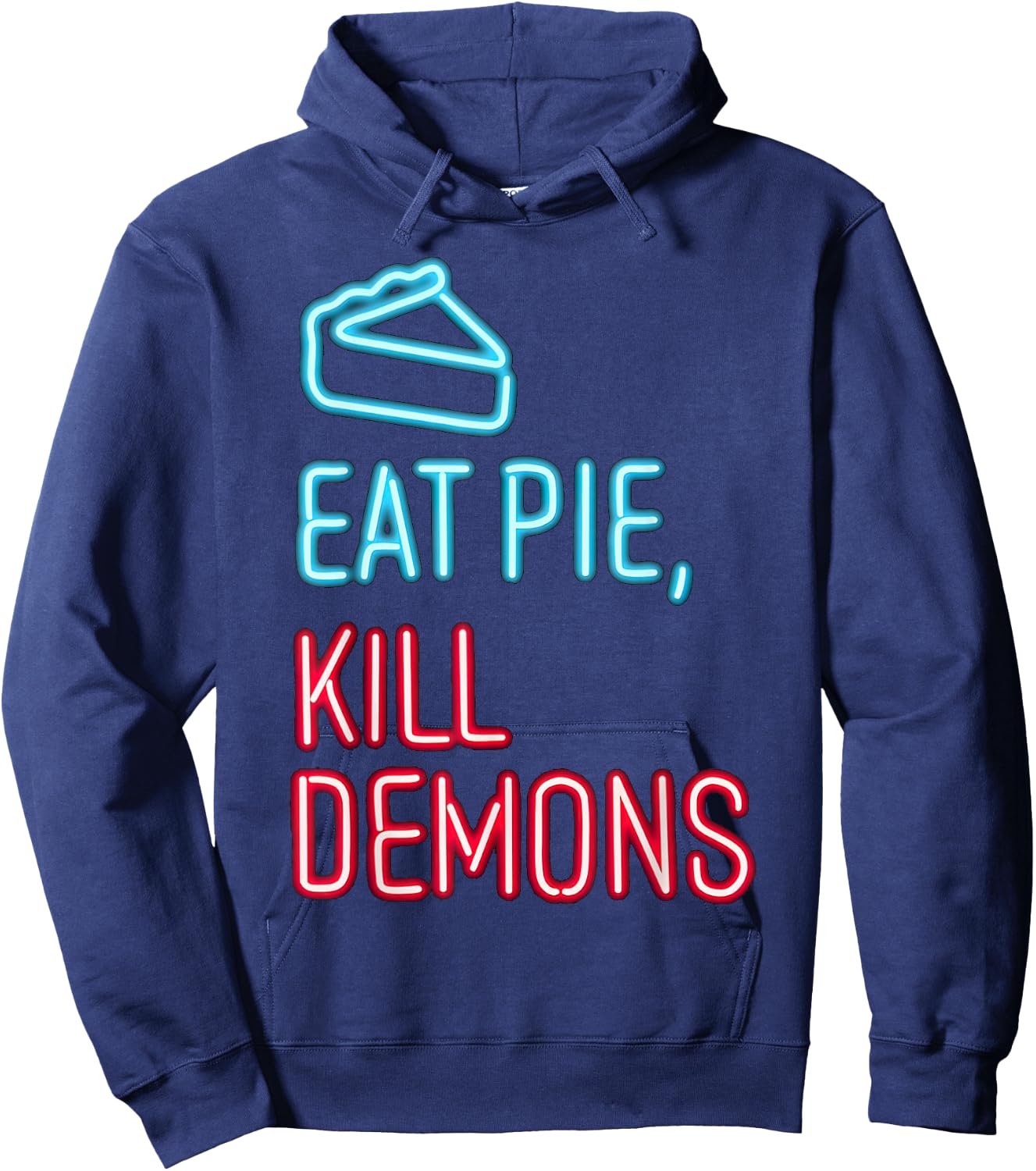 Eat Pie Kill Demons - Supernatural Hoodie - Hoodie | Navy