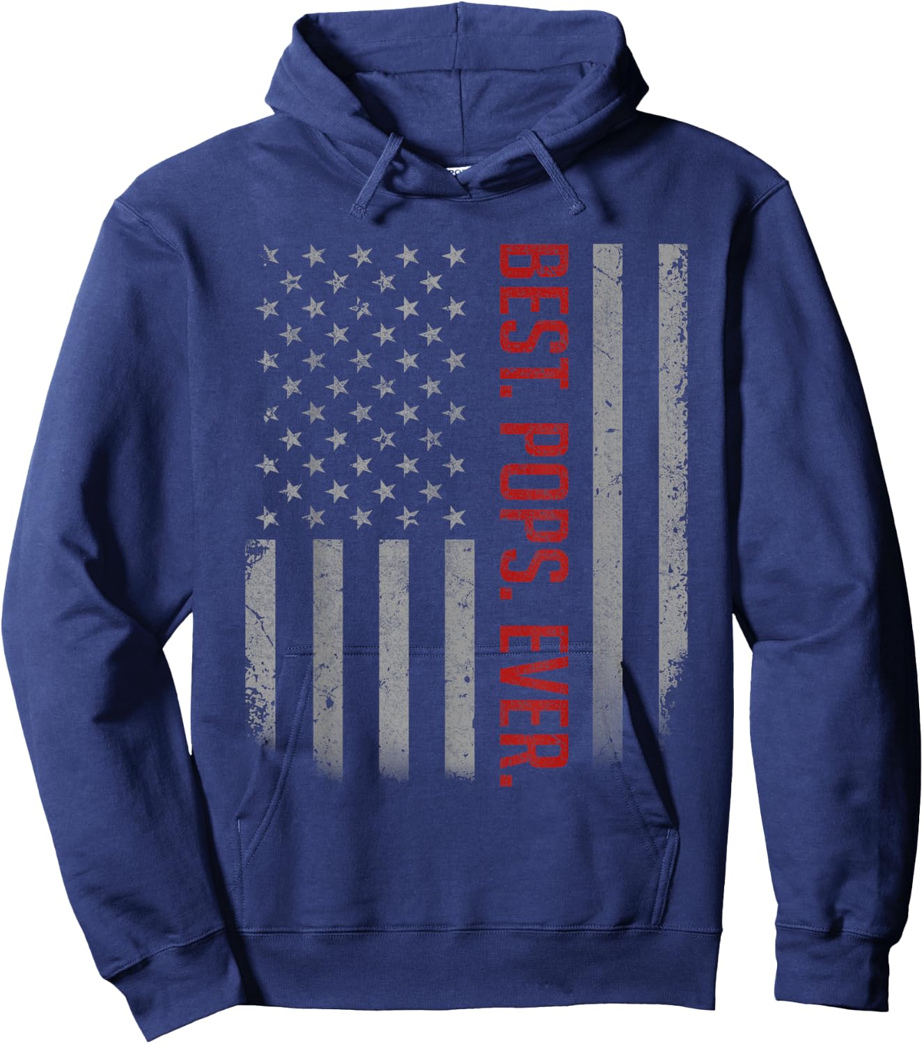 Best Pops Ever US American Flag Shirt Gifts For Father's Day Hoodie - Hoodie | Navy