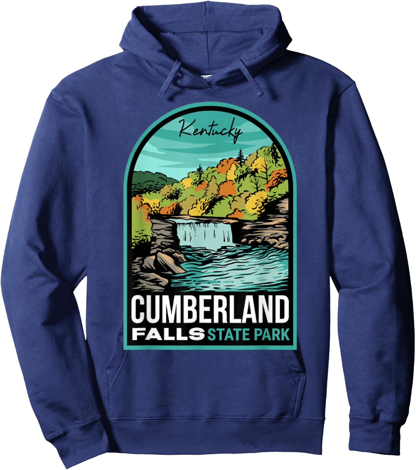 Funny Cumberland Falls State Park Kentucky Love Hiking Hoodie - Hoodie | Navy