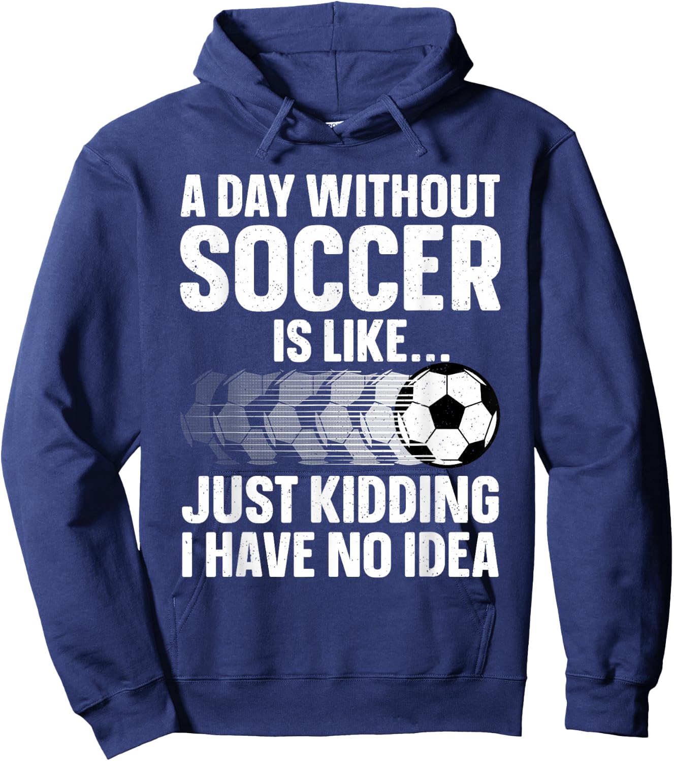 Funny Soccer Design Women Sport Player Soccer Lover Hoodie - Hoodie | Navy