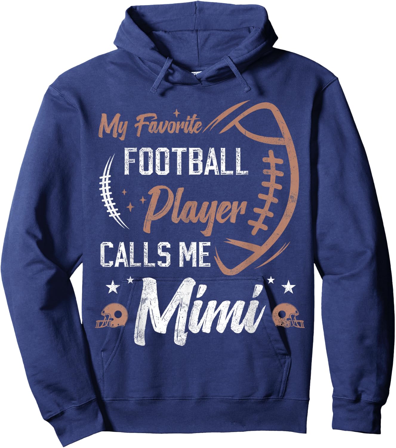 my favorite Football player calls me mimi, Football grandma Hoodie - Hoodie | Navy