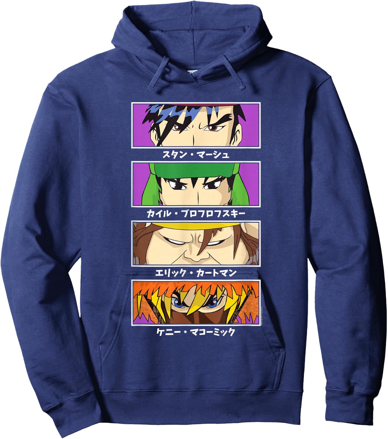 South Park Four Block Anime Character Eyes Cartoon Hoodie - Hoodie | Navy