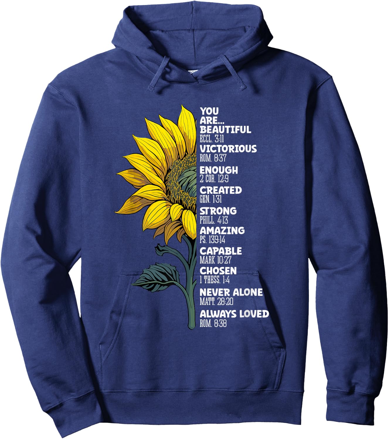 You Beautiful And Enough Created Strong Christian Hoodie - Hoodie | Navy
