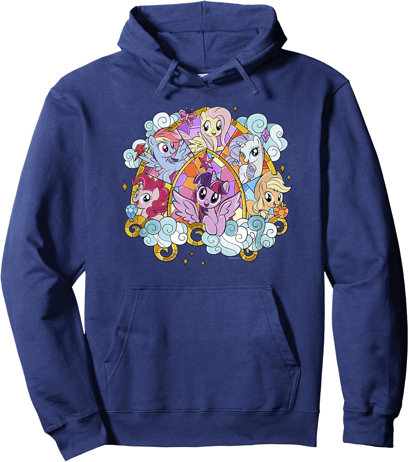 My Little Pony: Friendship is Magic Stained Glass Pony Group Hoodie - Hoodie | Navy