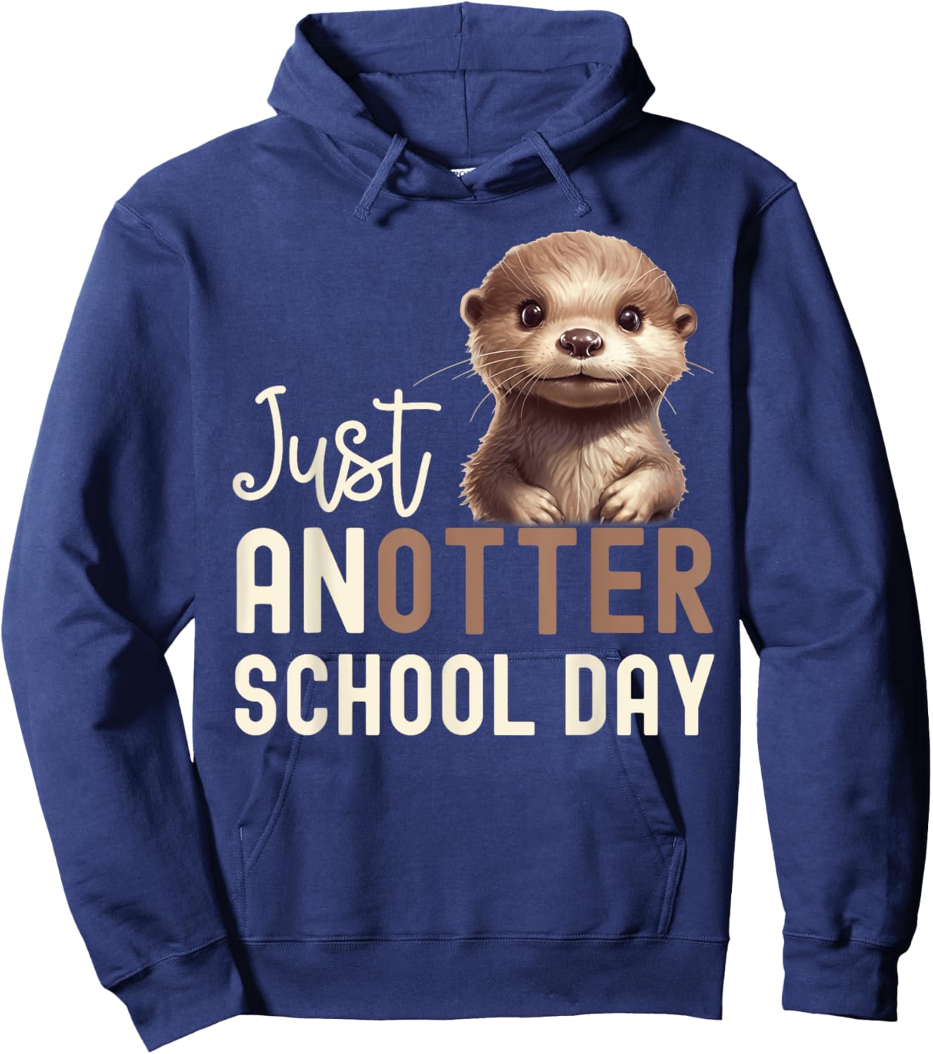 Cool Otter For Boys Girls Men Kids Vintage Sea Otter Lover Hoodie - Hoodie | Navy