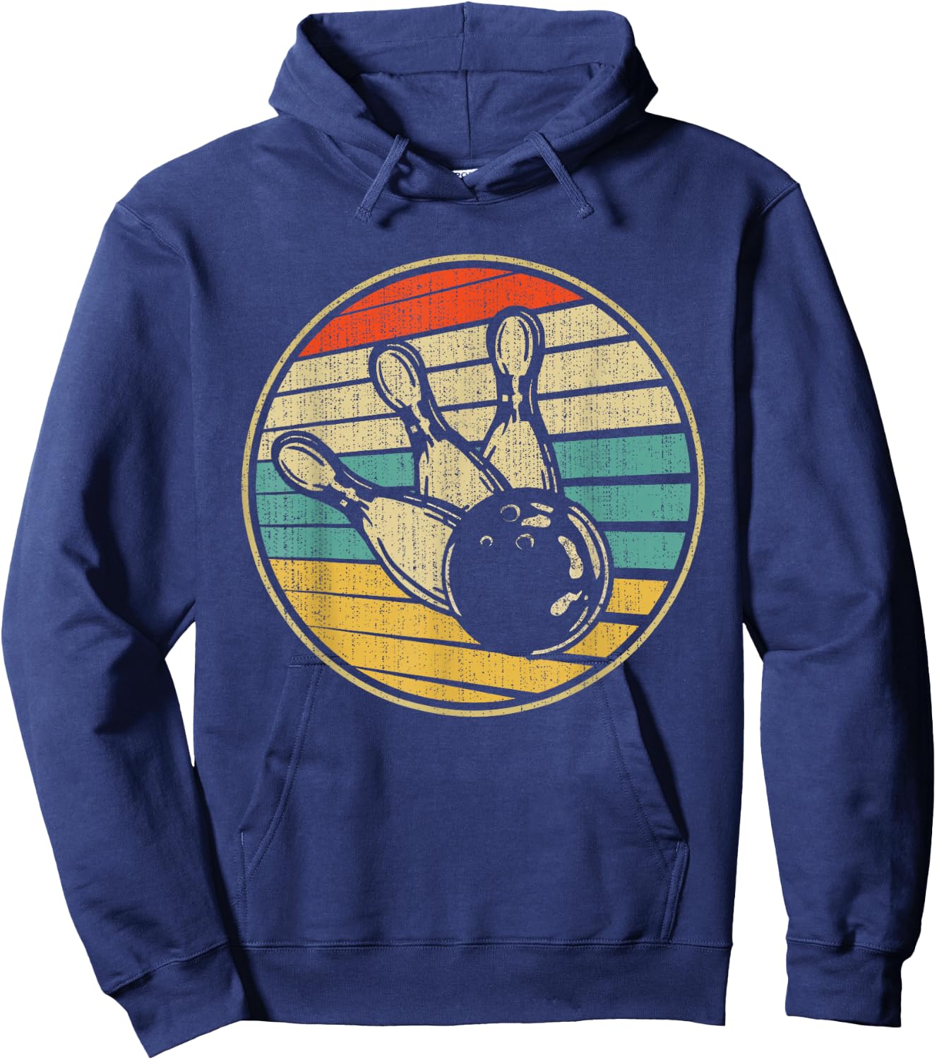 This Is How I Roll Vintage Retro Bowling 60s 70s Bowler Hoodie - Hoodie | Navy