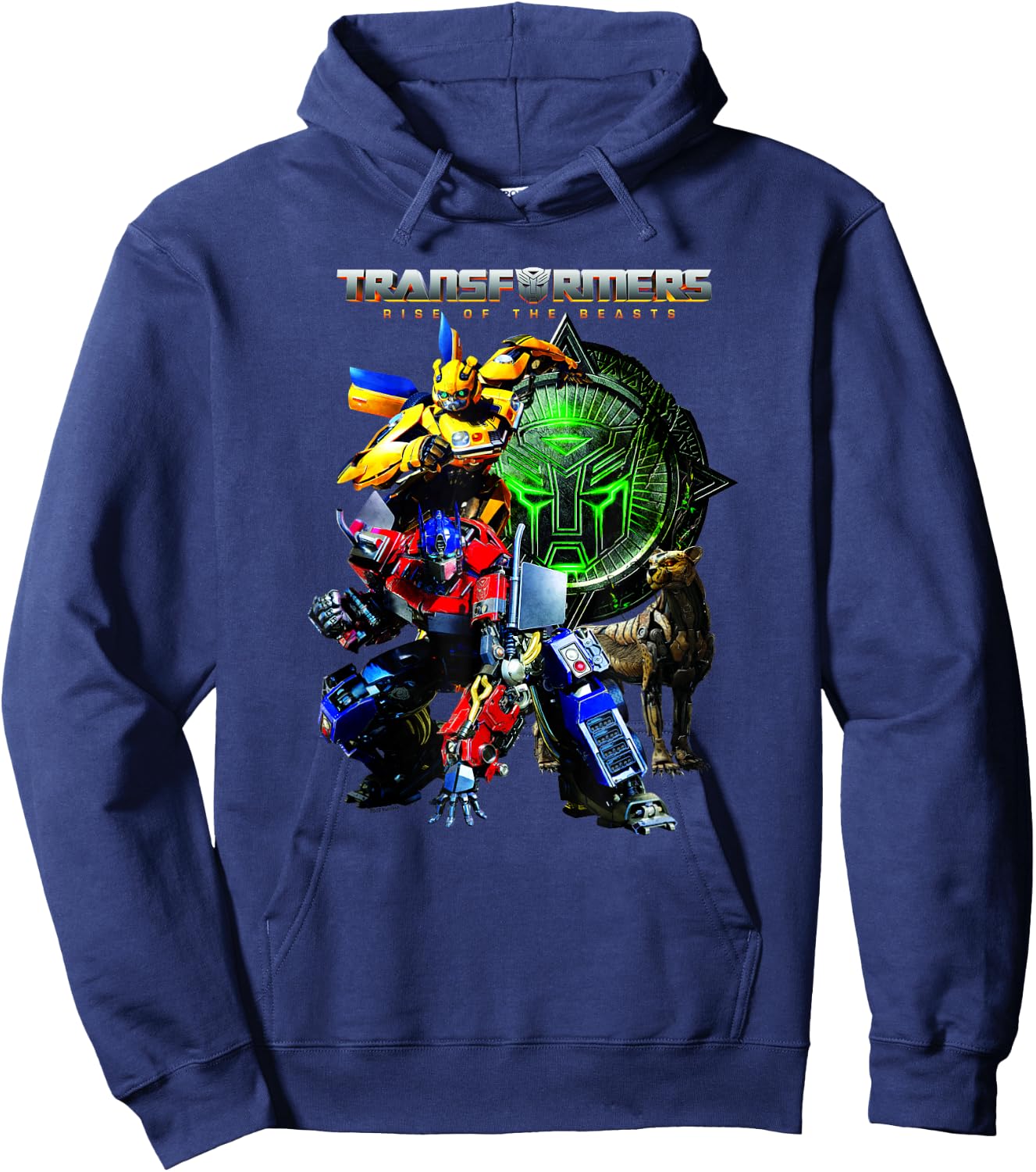 Transformers: Rise of the Beasts Heroes Vintage Group Shot Hoodie - Hoodie | Navy