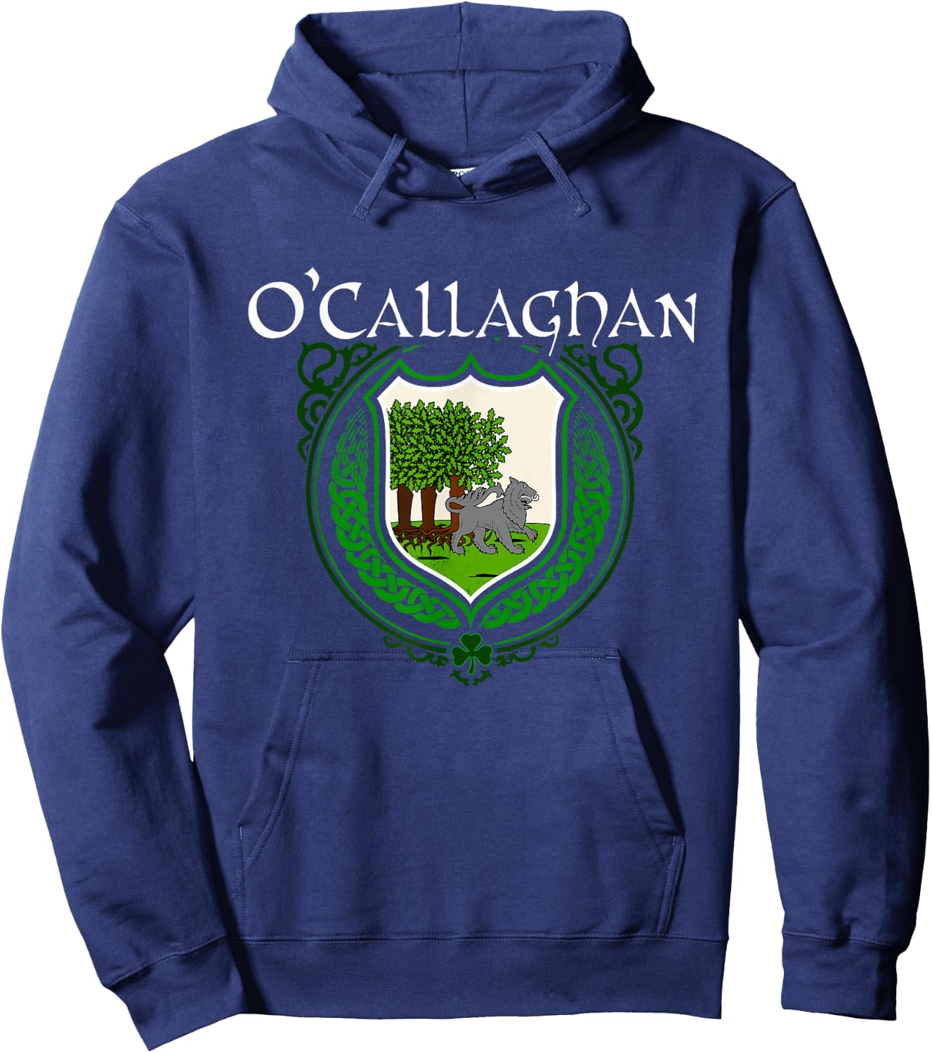 O'Callaghan Surname Irish Clan Tartan Badge Ireland Hoodie - Hoodie | Navy