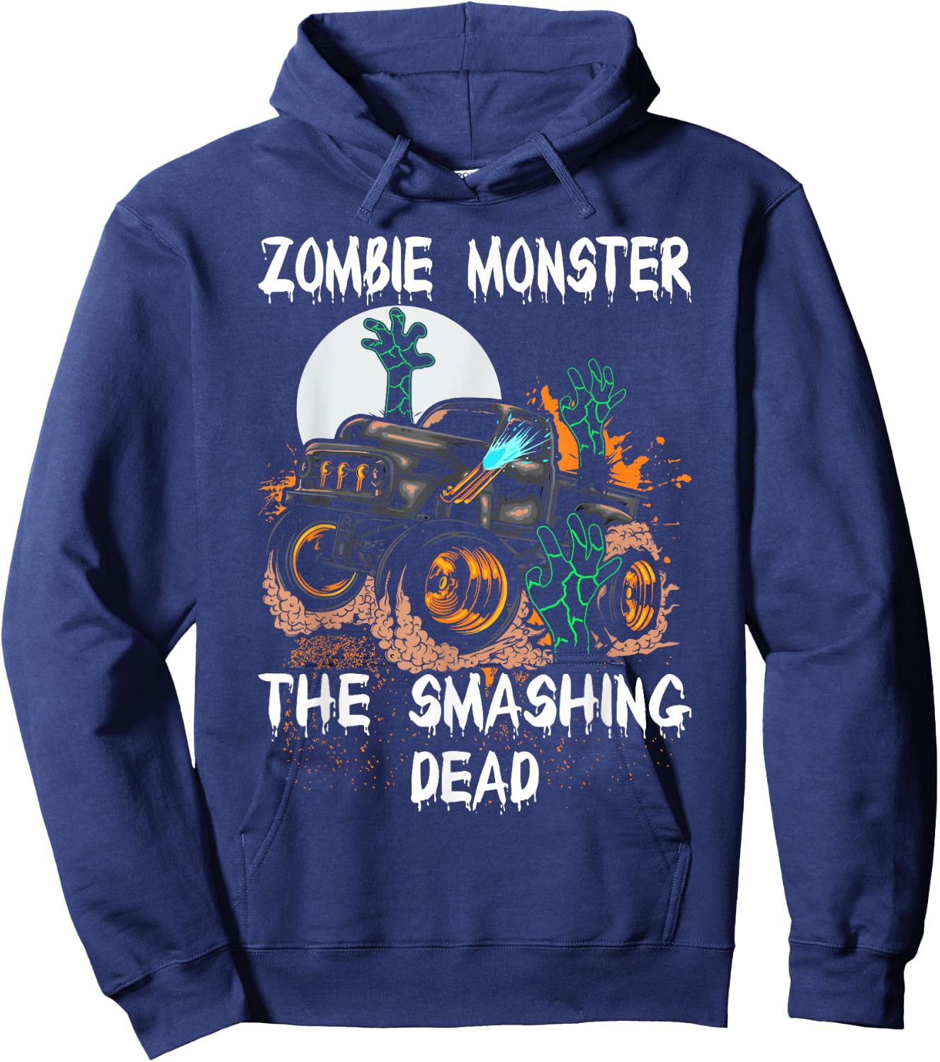Zombie Monster Truck The Smashing Dead Hoodie - Hoodie | Navy