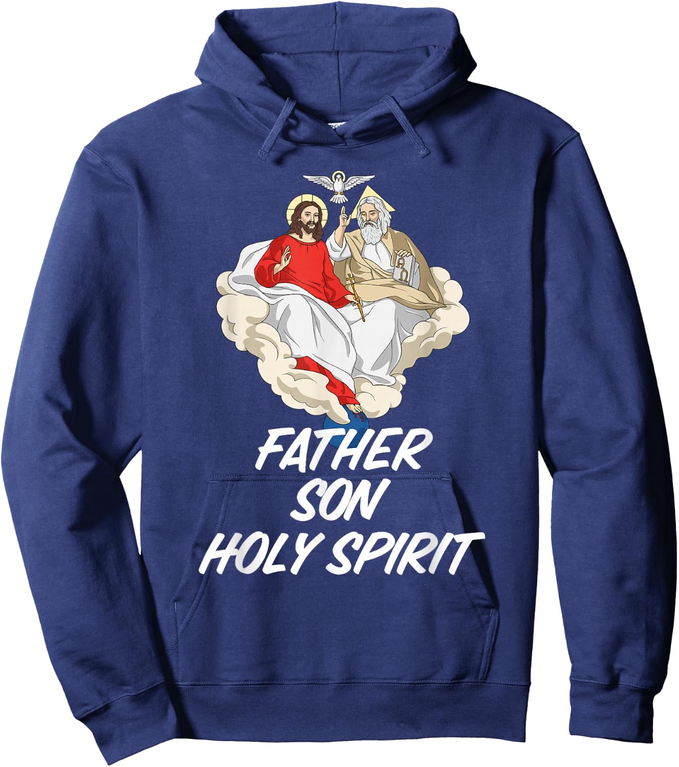 Holy Trinity Father Son and Holy Spirit Catholic Hoodie - Hoodie | Navy
