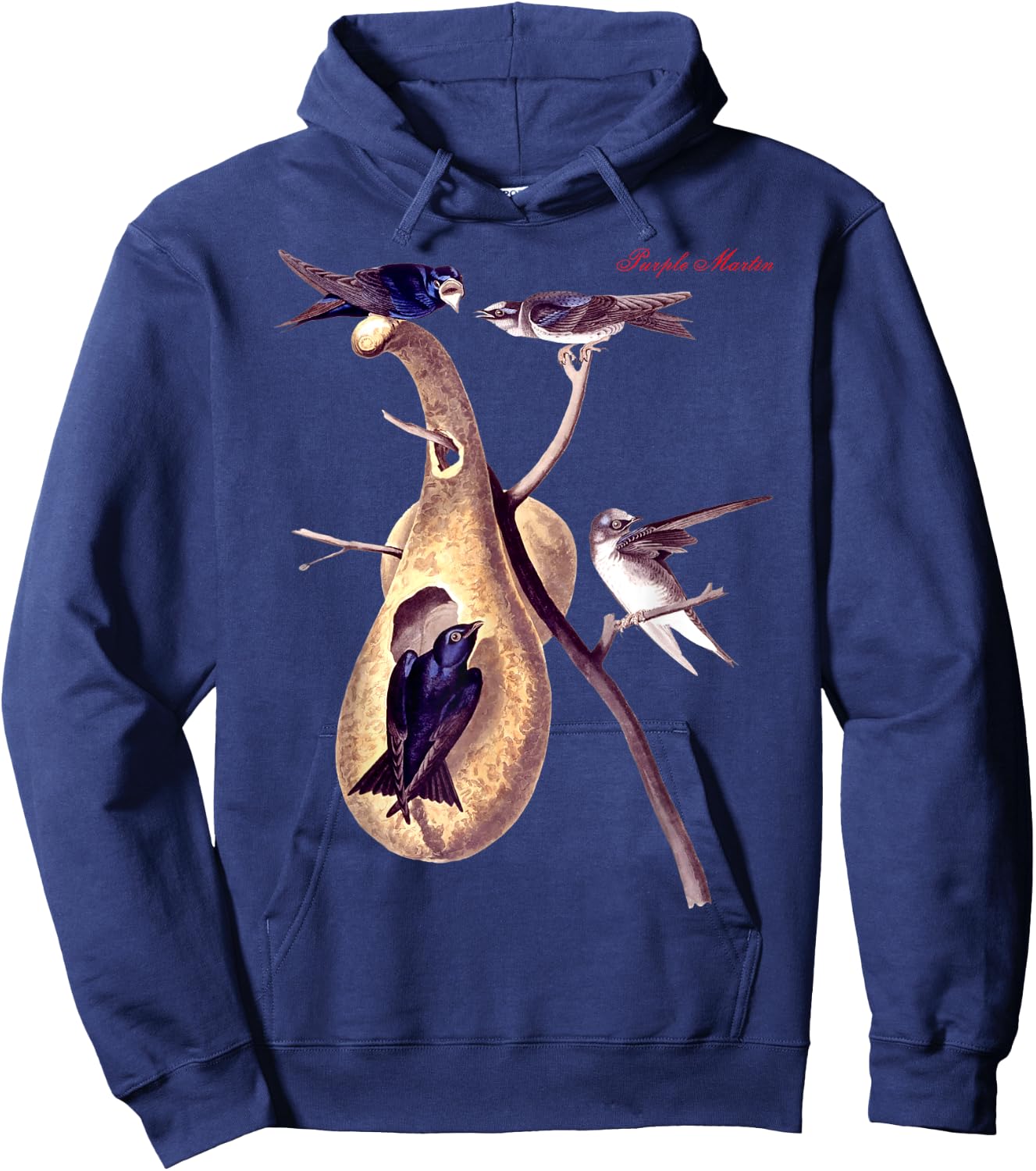 Audubon Purple Martin North American Birds Education Nature Hoodie - Hoodie | Navy