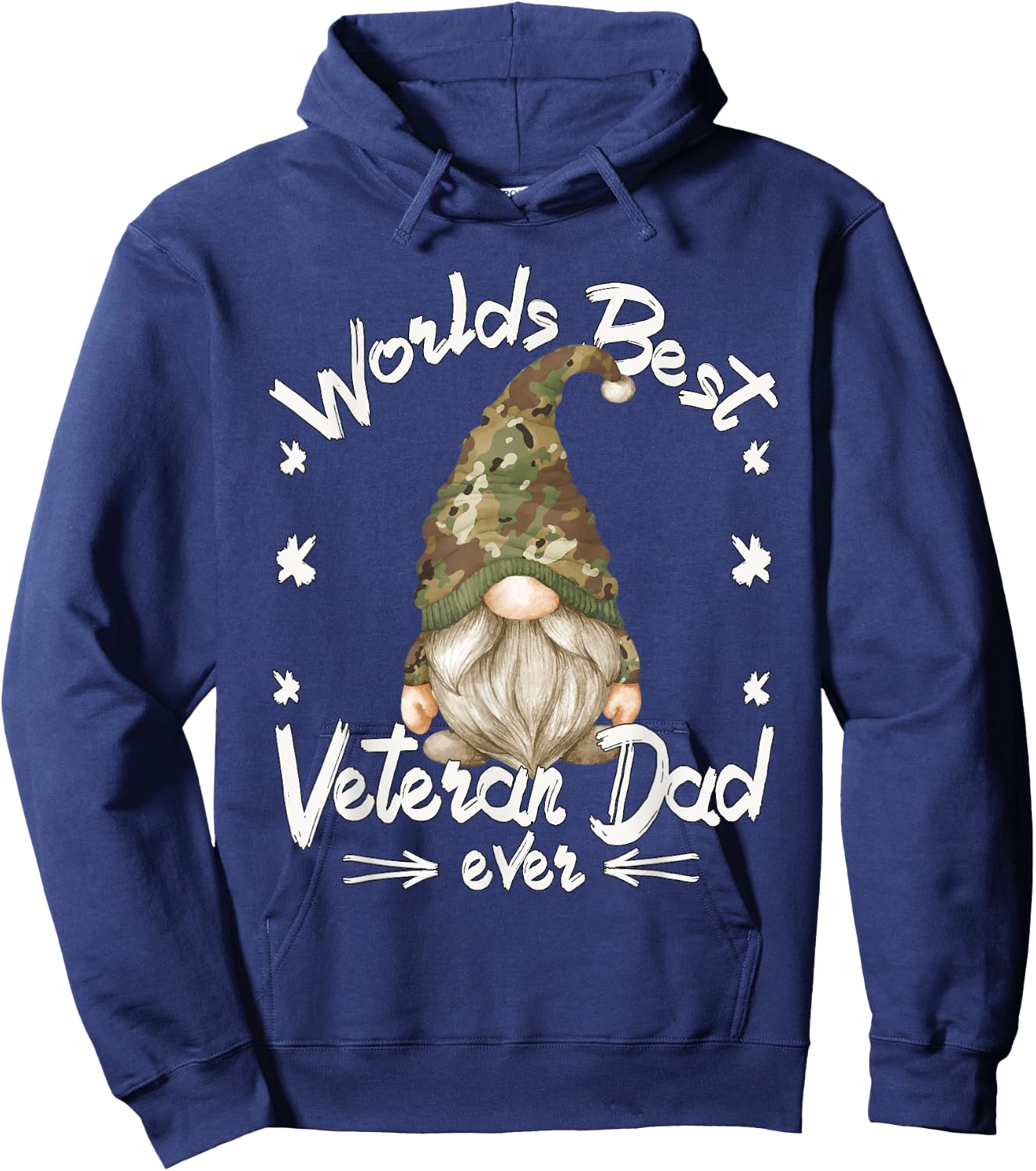 Proud Army Veteran Grandpa Gnome For Funny Veteran Dad Hoodie - Hoodie | Navy
