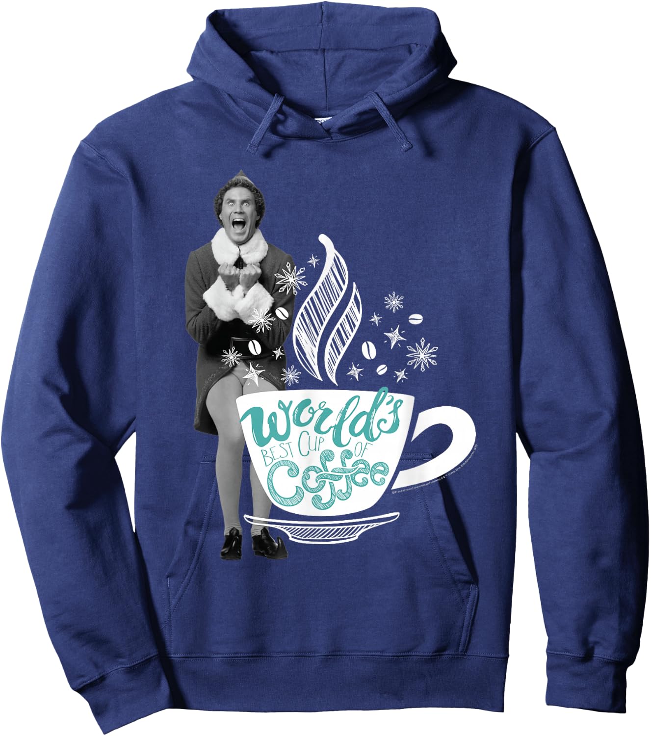 Elf Movie World's Best Cup of Coffee Hoodie - Hoodie | Navy