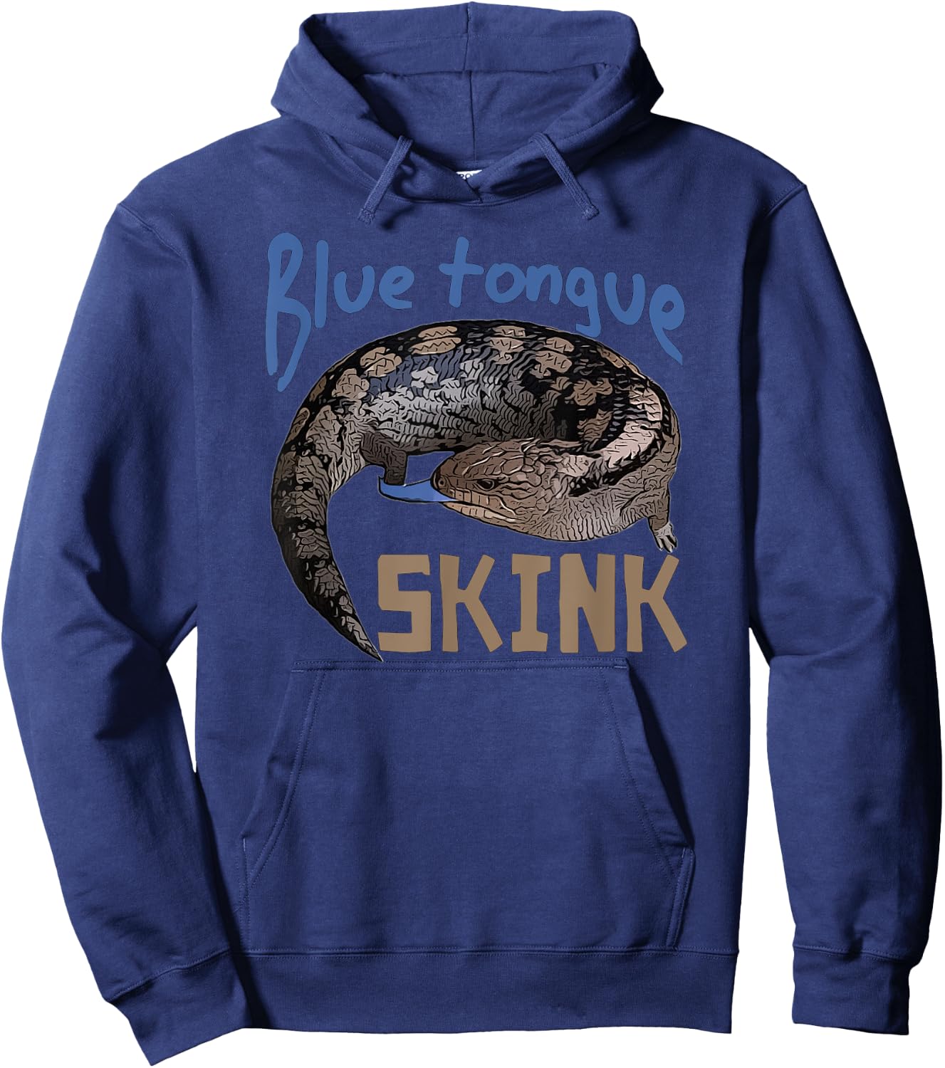 Blue Tongue Skink pet lizard design Hoodie - Hoodie | Navy