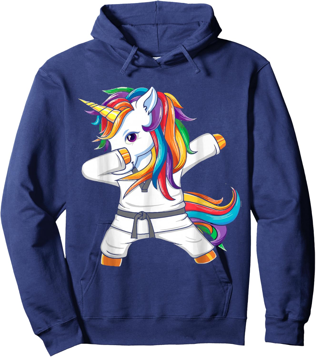 Funny Dabbing Unicorn Brazilian Jiu-Jitsu BJJ Kids Jew Jitsu Hoodie - Hoodie | Navy