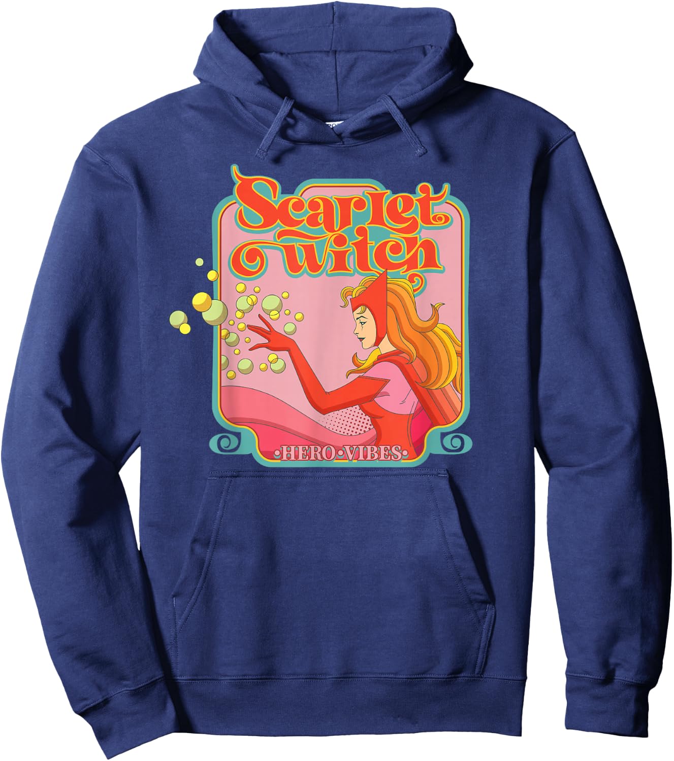 Marvel Avengers Scarlet Witch Wanda Hero Vibes Comic Retro Hoodie - Hoodie | Navy