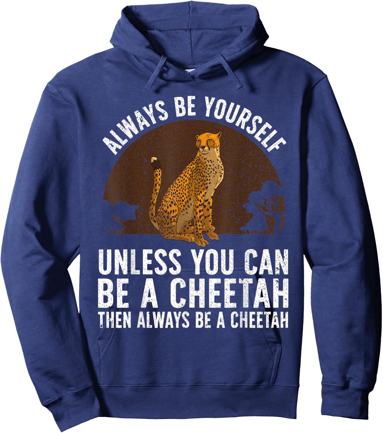 Funny Cheetah Design Women Boys Girls Cheetah Lover Hoodie - Hoodie | Navy