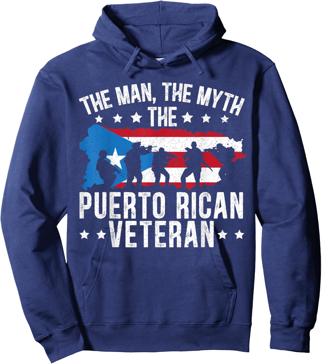 The Man The Myth The Puerto Rican Veteran Military Army Hoodie - Hoodie | Navy