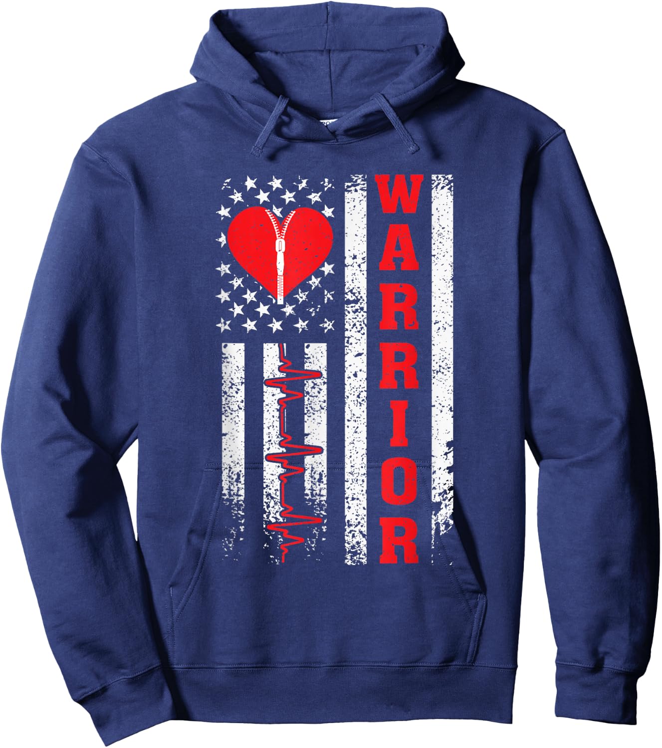 Open Heart Surgery Warrior Gift Heart Patients Survivor Hoodie - Hoodie | Navy