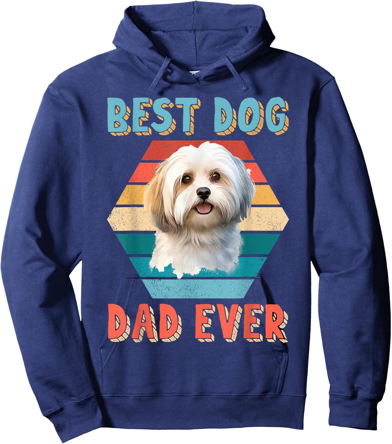Best Dog Dad Ever Havanese Lover Fathers Day Gift Women Kids Hoodie - Hoodie | Navy