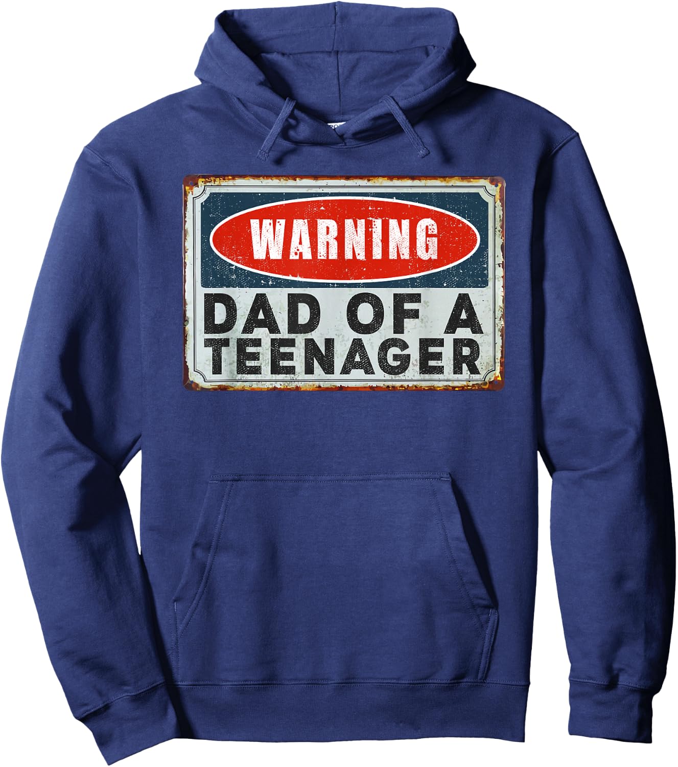 Warning Dad Of A Teenager Funny 13 Years Old Teenage Humor Hoodie - Hoodie | Navy