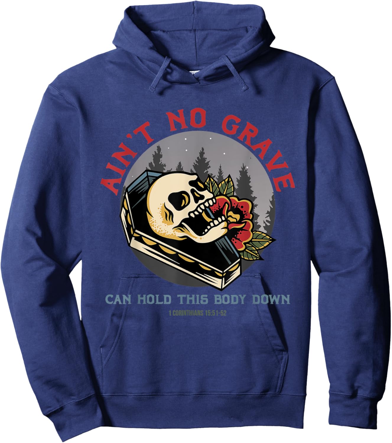 Ain't No Grave Can Hold This Body Down Christian Bible Jesus Hoodie - Hoodie | Navy