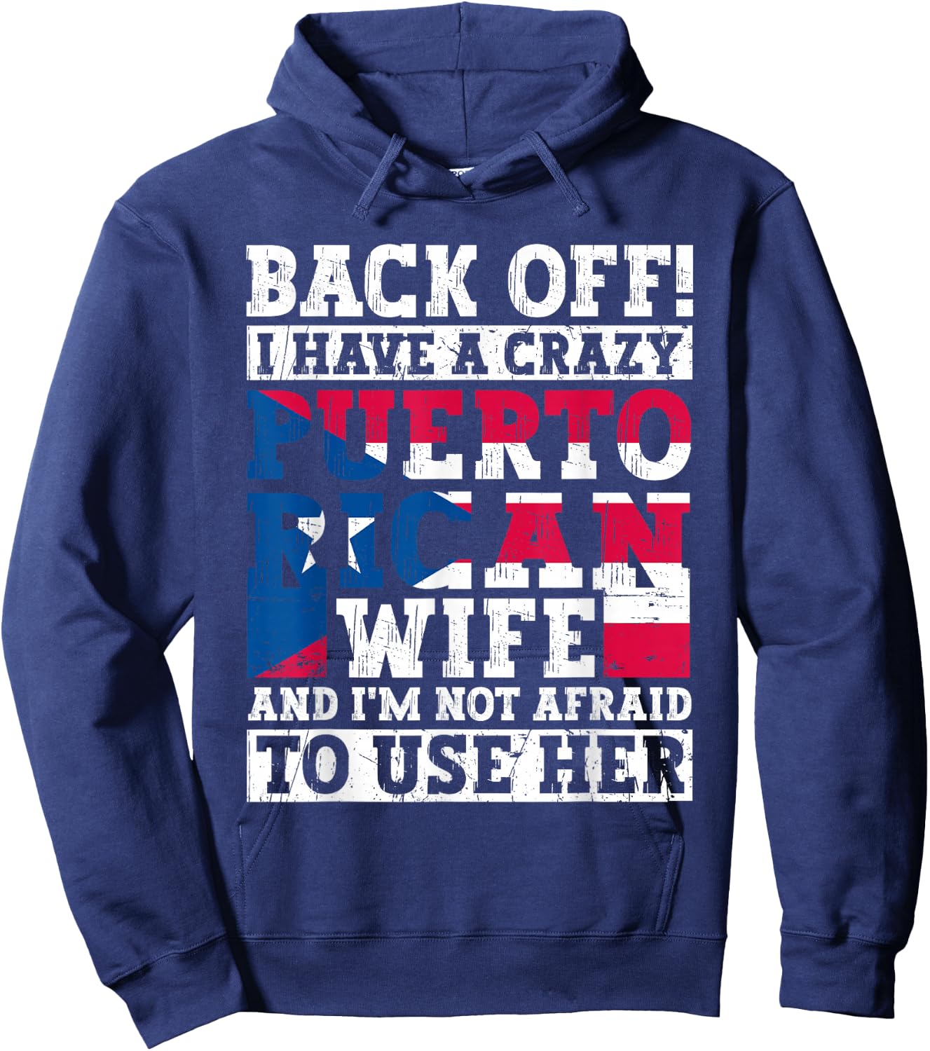 Funny Puerto Rican Heritage Puerto Rico Flag Roots Hoodie - Hoodie | Navy
