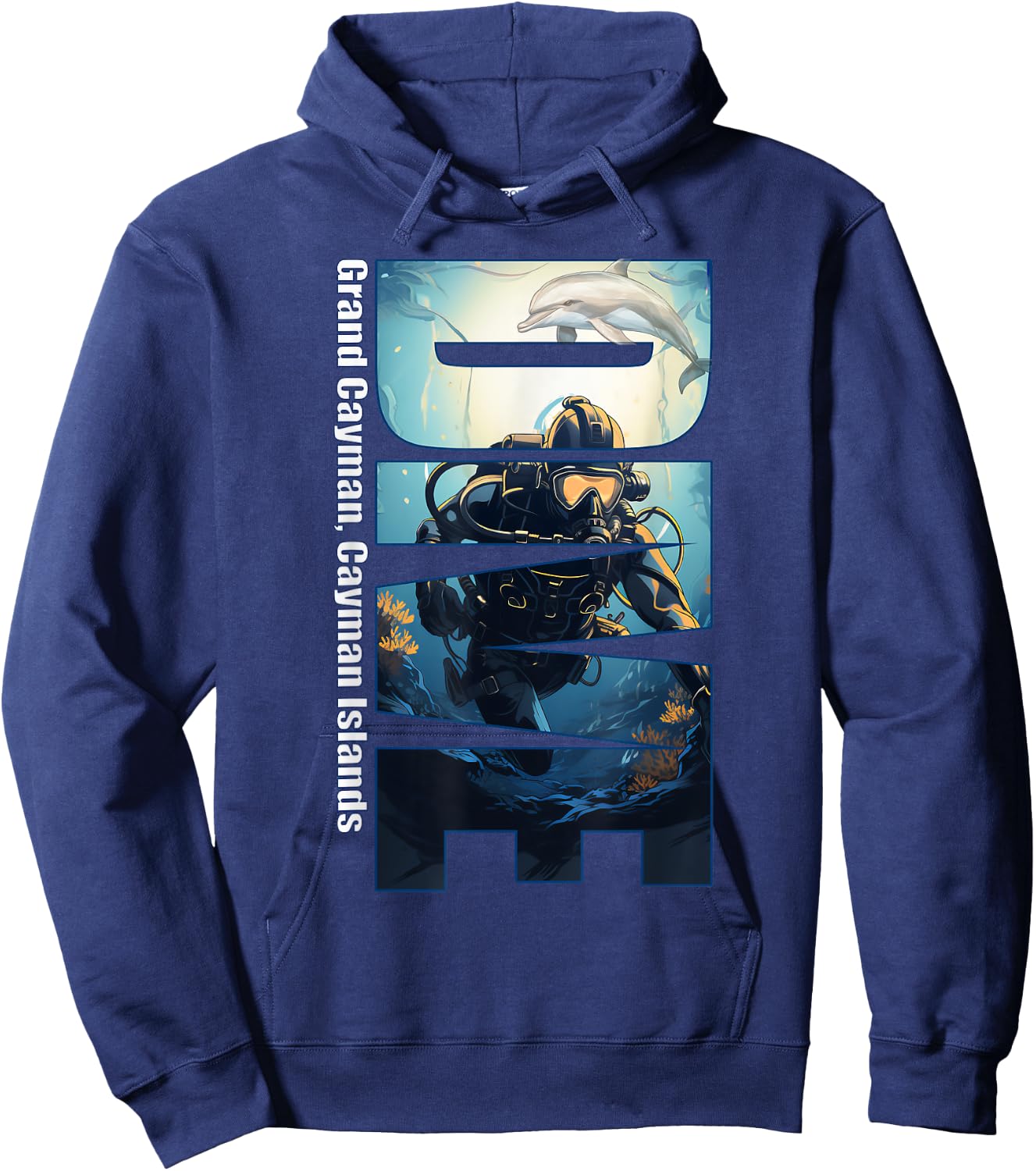 DIVE Grand Cayman SCUBA Diving Snorkeling Hoodie - Hoodie | Navy