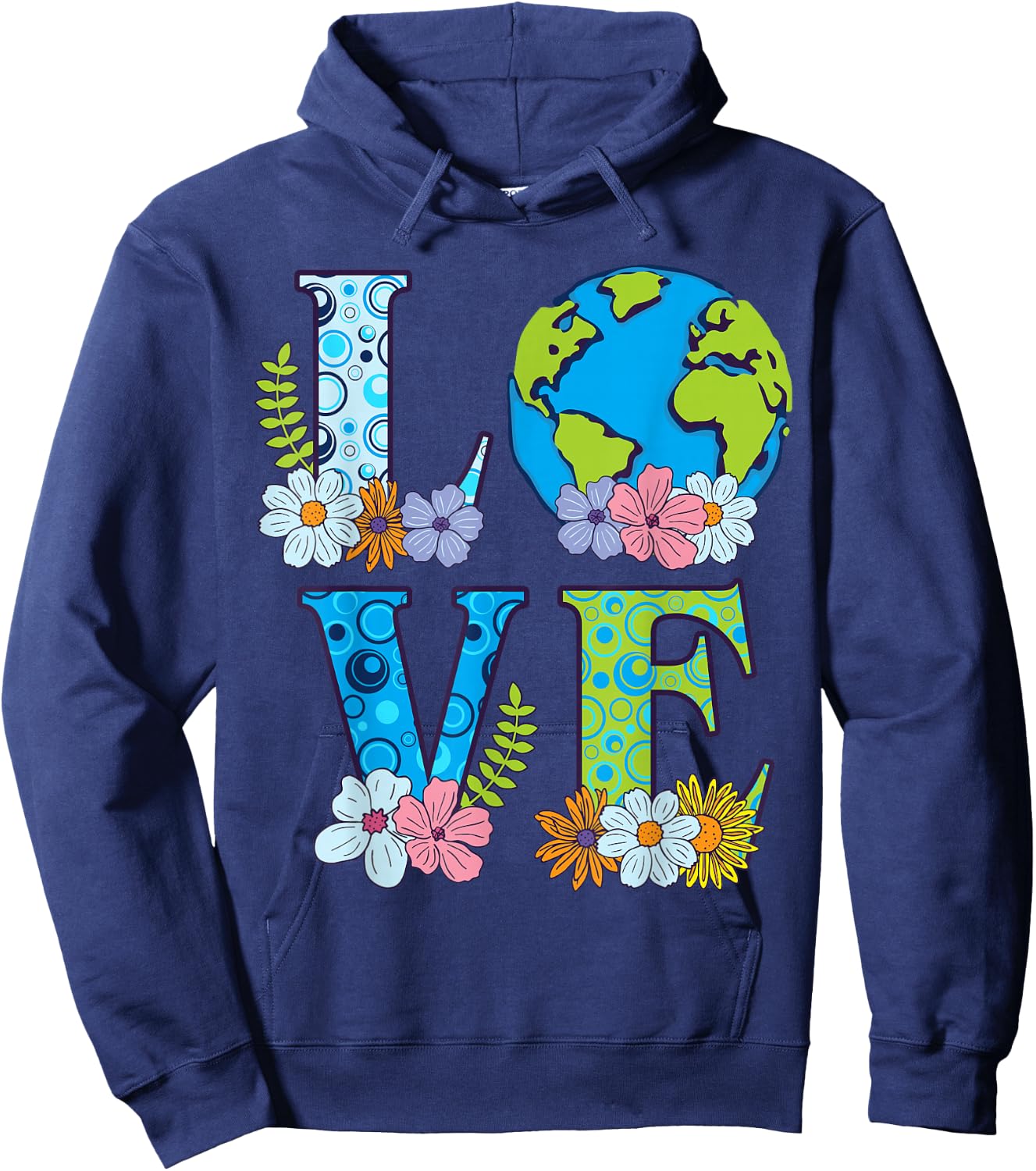 Happy Earth Day Birthday Save Nature Love Girl Environment Hoodie - Hoodie | Navy