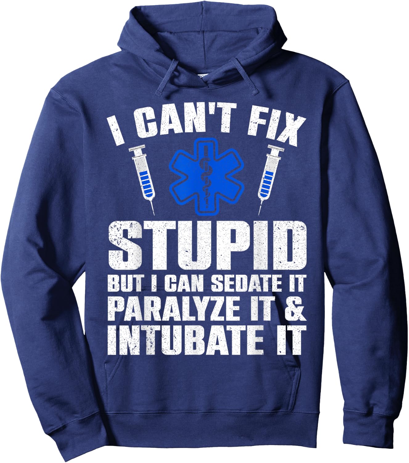 Funny Paramedic Design Women EMT Paramedic EMS Lover Hoodie - Hoodie | Navy