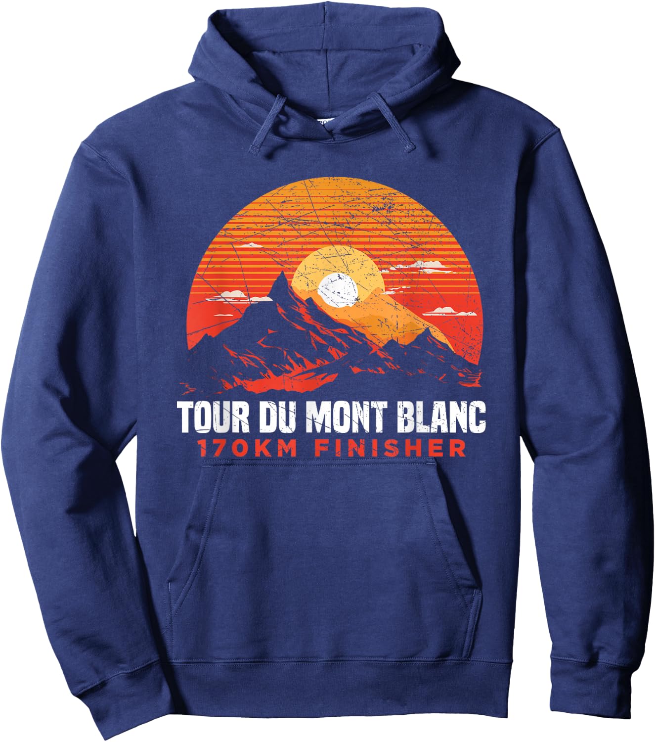 Tour Du Mont Blanc Finisher Chamonix France Hiking Souvenir Hoodie - Hoodie | Navy